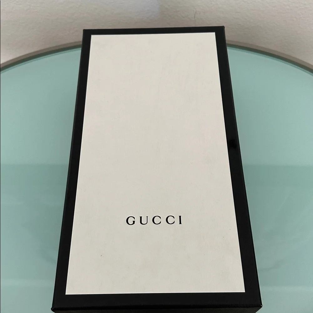 Gucci White Leather Sylvia Elastic Slingback Heels  Box & Two Dust Bags